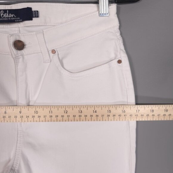 Boden‎ Women’s THE MAYFAIR MODERN SKINNY Jeans White T0119 Size 6P - Picture 6 of 13